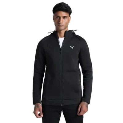 Abbildung von Puma Evostripe Fullzip Sweatjacke, Herren, Größe: Large, Black