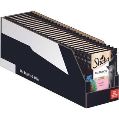 Abbildung von Sheba Sauce Collection Katzen Nassfutter im Portionsbeutel mit Lachs (MSC) 28x85g