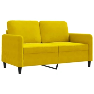 Abbildung von vidaXL Sofa 2 Sitzer Gelb 120 cm Samt