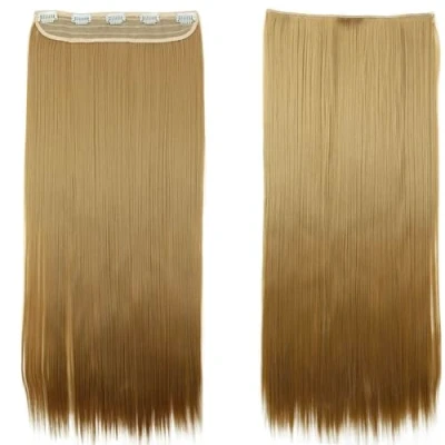 Abbildung von CAISHA 70cm Clip In Extensions Lara Haarverlängerung Haarteil Glatt Honigblond C65