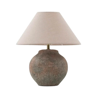 Abbildung von Lucande Tischleuchte Thalorin, Höhe 39 cm, braun, Keramik