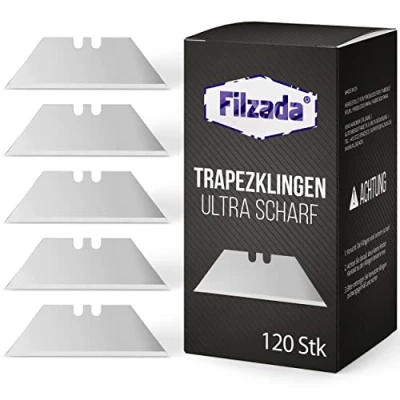 Abbildung von Filzada Messerklinge 120x Trapezklingen für Teppichmesser Ersatzklingen Abbrechklingen