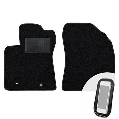 Abbildung von moto MOLTICO Vorne Fußmatten Auto Velours Autoteppiche Schwarz Automatten Set 2 teilig passend für Toyota Avensis III 2009 2018