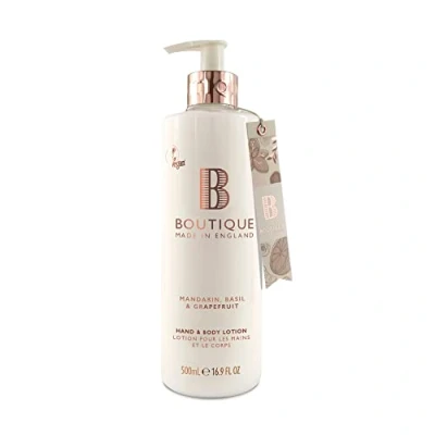Abbildung von Boutique Mandarin, Basil &amp; Grapefruit Hand Body Lotion, Hydrates and Nourishes Skin, Leaves Skin Soft Supple 500ml