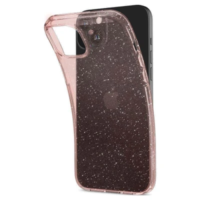 Abbildung von Spigen Liquid Crystal Glitter Hülle Kompatibel mit iPhone 15 Plus Rose Quartz