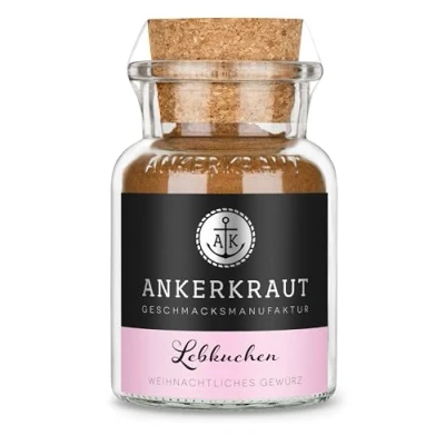 Abbildung von Ankerkraut Lebkuchen Gewürz, Pfefferkuchen, Spekulatius, Nürnberger selber machen, Würzige Zutaten zum Backen, mit Zimt und Nelken, zuckerfrei, 60 g im Korkenglas
