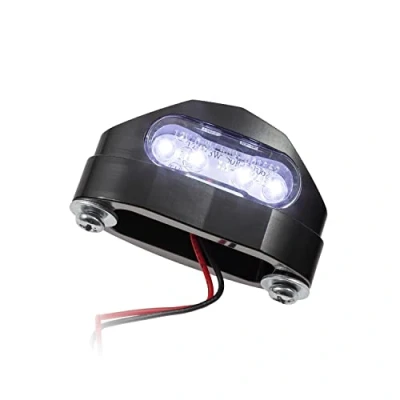Abbildung von LED Kennzeichenbeleuchtung Micro Space schwarz E geprüft Universal Motorrad Roller Nummernschildbeleuchtung