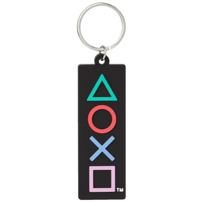 Abbildung von Pyramid International Unisex Playstation (Shapes) Gummi Schlüsselanhänger, Multi, Einheitsgröße