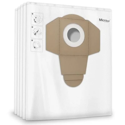 Abbildung von McFilter 10 Staubsaugerbeutel 25l kompatibel für ALLE Einhell Staubsauger geeignet TE VC 2025 Schmutzfangsack Zubehör f. Nass Trockensauger, Industriesauger Typ DSM 38