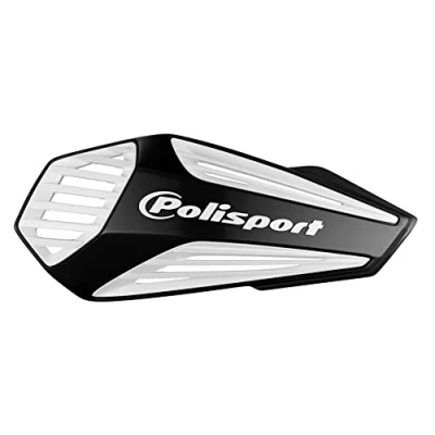 Abbildung von Polisport 8308400001 Handprotektoren MX AIR 1 Style Befestigungspunkt aus Kunststoff inklusive Befestigungskit kompatibel mit Allen Enduro/MX/ATV Modellen in Farbe schwarz/weiß