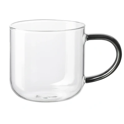 Abbildung von ASA coppa Glas Becher mit grauem Henkel 0,4l