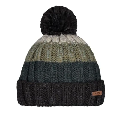 Abbildung von Barts Strickmütze Wilhelm gestreifte Männermütze mit Bommel 0856 Cedar 16