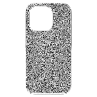Abbildung von Swarovski HIGH Iphone 14 PRO Handytasche, Damen, Größe: One Size, Silver tone