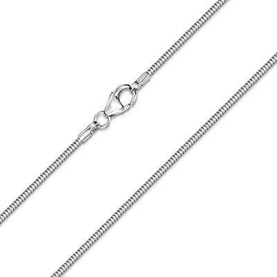 Abbildung von Materia Schlangenkette Silber Damen 40 120cm K22, 925 Sterling Silber, rhodiniert