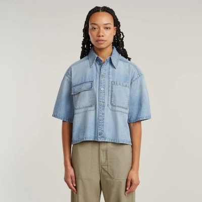 Abbildung von G STAR Hemd, Damen, Größe: Medium, Sun faded blue mist