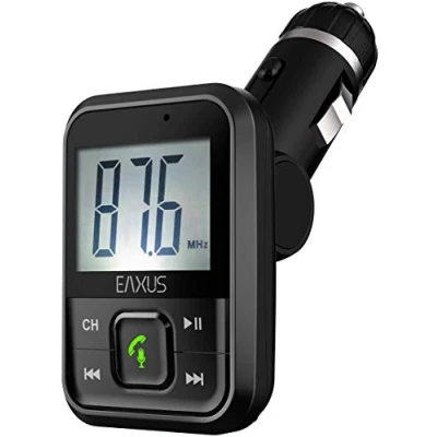 Abbildung von EAXUS Bluetooth FM Transmitter für Wiedergabe Smartphone &gt; Autoradio, KFZ Bluetooth, USB Sticks, 3,5 mm Klinke, microSD, Mit Freisprechfunktion und Anschluss zum Laden