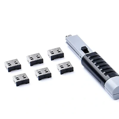 Abbildung von Smartkeeper UL03PKBK, Schnittstellenblockierung + Schlüssel, USB Typ A, Schwarz, 6 Stück(e), Polybag, 12,3 mm
