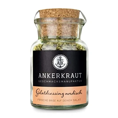 Abbildung von Ankerkraut Salatdressing Nordisch Gewürz, 115g im Korkenglas, Dressing für Knackigen Salat Schnell Selber Machen, Premium Qualität aus Hamburg