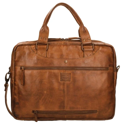 Abbildung von Bear Design Cow Lavato Laptoptasche cognac