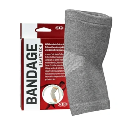 Abbildung von Antar AT53024 XL Ellenbogenbandage aus Viskose Bambus, XL, schwarz, 50 g