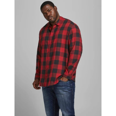 Abbildung von JACK &amp; JONES Herren Jjegingham twill skjorte L/S Ps Noos Hemd, Brick Red, 3XL Große Größen EU