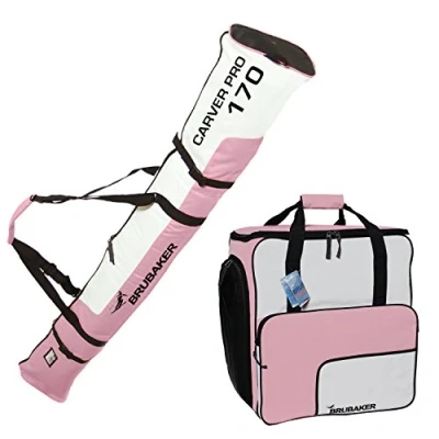 Abbildung von BRUBAKER Sporttasche Carver Pro Skitasche Kombi Set (2 tlg., reißfest und nässeabweisend), Skisack Skischuhtasche für 1 Paar Ski