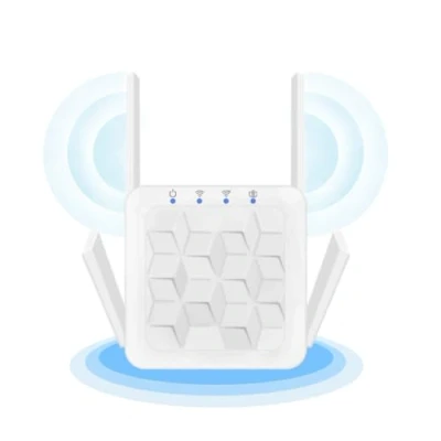 Abbildung von WiFi Extender Booster, WLAN Repeater Verstärker bis zu 4000sq.ft mit Repeater/AP Modus, Long Range Amplifier Ethernet Port Allen Geräten, 1 Tap Setup, Access Point