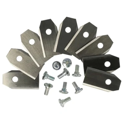 Abbildung von vhbw 9x Ersatz Messer kompatibel mit Husqvarna Automower 420, 330X, 430X, 450X, 440, 520, 550 Rasenmäher Ersatzklinge Silber, Stahl