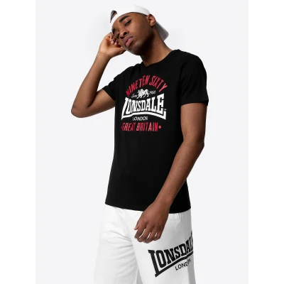 Abbildung von Lonsdale Herren T Shirt Normale Passform KILCHOAN Black/Red/White XL 117347