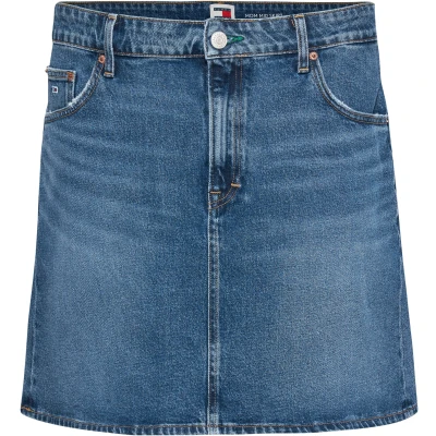 Abbildung von Tommy Jeans Curve Jeansrock CRV MOM UH SKIRT AH6158 Webrock mit Logostickerei