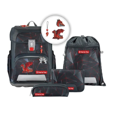 Abbildung von Step by Schulranzen Set CLOUD Dragon Drako 5 teilig (5 teilig), 1. 4. Klasse, ergonomisch, Easy Grow System