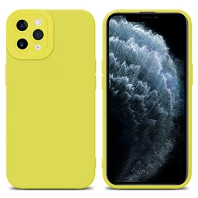 Abbildung von Cadorabo Hülle kompatibel mit Apple iPhone 11 PRO MAX Schutzhülle TPU Silikon Case Liquid Design Kameraschutz Slim Kratzfest Weiche Gummi Rundumschutz für in Gelb