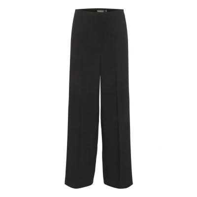 Abbildung von Soaked in Luxury Corinne WIDE LONG Stoffhose, Damen, Größe: Large, Black