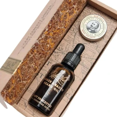 Abbildung von Captain Fawcett&#039;s: Ricki Hall&#039;s Booze &amp; Baccy Beard Oil Moustache Wax Geschenkset