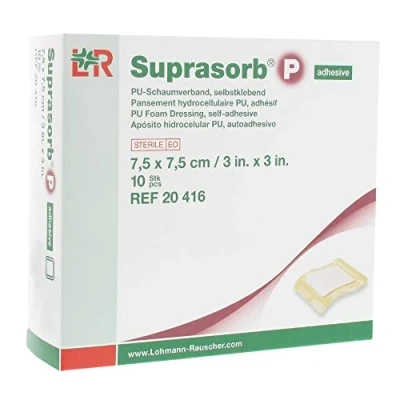 Abbildung von Suprasorb P Pu schaumv.selbstklebend 7.5x7.5 Cm 10 St