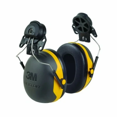 Abbildung von 3M Kapselgehörschutz X2P3E, Helmbefestigung, SNR = 30 dB, schwarz/gelb
