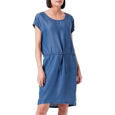 Abbildung von ONLY Womens Onlpema May Life Ss DNM Dress Qyt Kleid, Dark Blue Denim, S