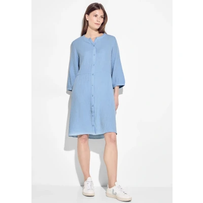 Abbildung von Cecil Musselin Blusenkleid, Damen, Größe: Large, Blau