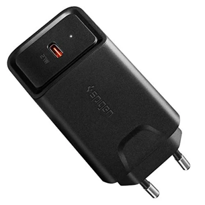 Abbildung von Spigen SteadiBoost 27W PD Ladegerät USB C Power Delivery Adapter Netzteil Kompatibel mit iPad Pro Air iPhone 15 14 13 12 Plus Max Mini SE 11 X XS XR Galaxy S24 S23 S21 Note 20