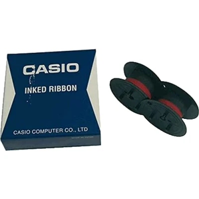 Abbildung von CASIO Druckerband 51, Farbband für Tischrechner, Breite 13 mm, schwarz/rot