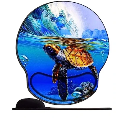 Abbildung von Gel Mauspad ergonomische Handgelenkauflage Schildkröten Welle Office Komfort Mousepad Handgelenkpolster Handauflage Gelkissen Gelpolster für Computer Laptop Notebook