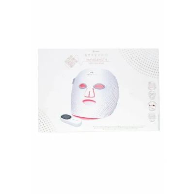 Abbildung von Stylpro Wavelength LED Gesichtsmaske 360X LEDS RED 633NM, BLUE 415NM NIR 830NM Gesichtspflege Zubehör, Größe: One Size, White