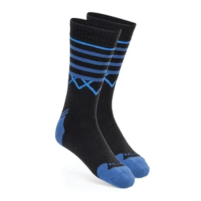 Abbildung von KADVA Trekkingsocken Outdoor CORYO Größe 42/44 in Schwarz Merinowolle Warme und atmungsaktive Socken für Expeditionen Hohe Konstruktion der Merino Herren schützt vor Abrieb an Fuß Bein