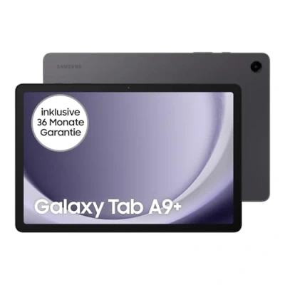 Abbildung von Samsung Galaxy Tab A9+ Wi Fi Android Tablet, 64 GB Speicherplatz, Großes Display, 3D Sound, Simlockfrei ohne Vertrag, Graphite, Inkl. 3 Jahre Herstellergarantie [Exklusiv bei Amazon]