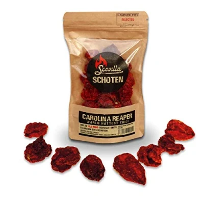 Abbildung von Scovillas Carolina Reaper Schoten, getrocknet, 20g