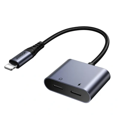 Abbildung von JOYROOM iPhone auf 2x DAC Adapter 2in1 Schwarz