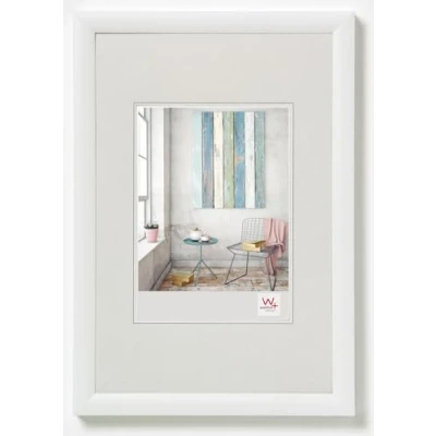 Abbildung von walther design Bilderrahmen weiss 18 x 24 cm Trendstyle Kunststoffrahmen KP824W