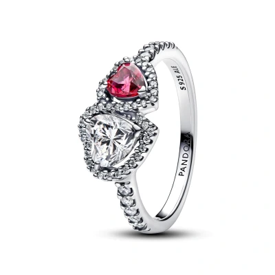 Abbildung von PANDORA Timeless Strahlenkranz Herzen Ring aus Sterling Silber mit Zirkonia, Größe: 52, 193662C01 52