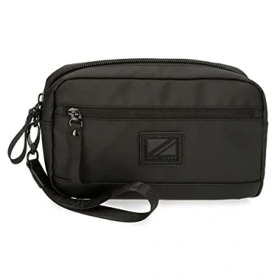 Abbildung von Pepe Jeans Hoxton Handtasche Schwarz 24,5 x 15 6 cm Polyester und PU, Mehrfarbig (Mehrfarbig), Talla única,