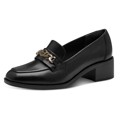 Abbildung von Tamaris Trotteur Slipper, Damen, Größe: 40, Black Leder